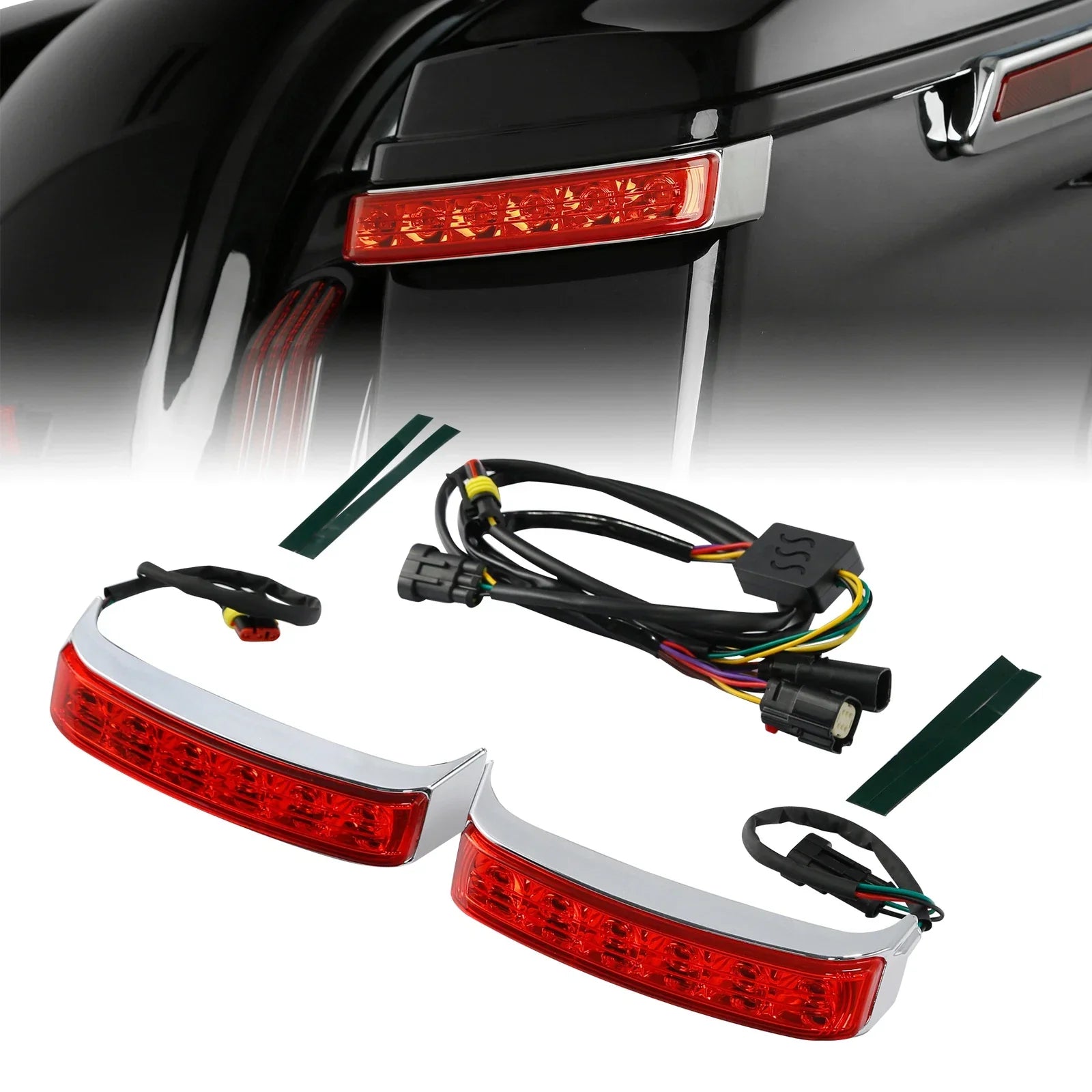 Saddlebag LED Run Brake Turn Lights for Harley Road Glide Ultra Limited (2014-2024)