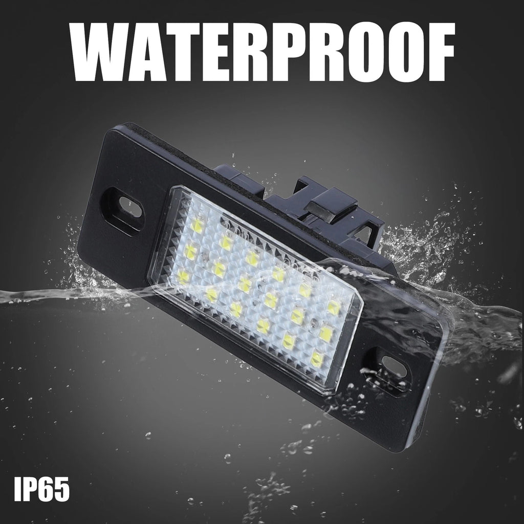 2X LED License Plate Light for VW Jetta  - Includes LED Decoders