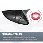 Pair Rearview Mirror Cover Overlay for Volkswagen Golf MK7 (2015–2021) Carbon Fiber
