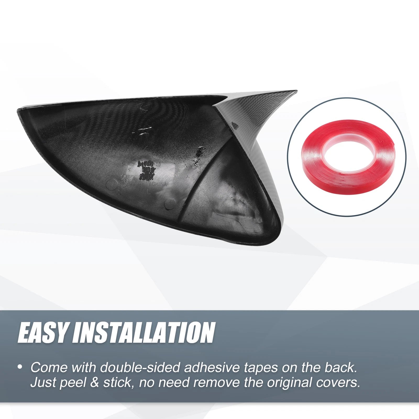 Pair Rearview Mirror Cover Overlay for Volkswagen Golf MK7 (2015–2021) Carbon Fiber