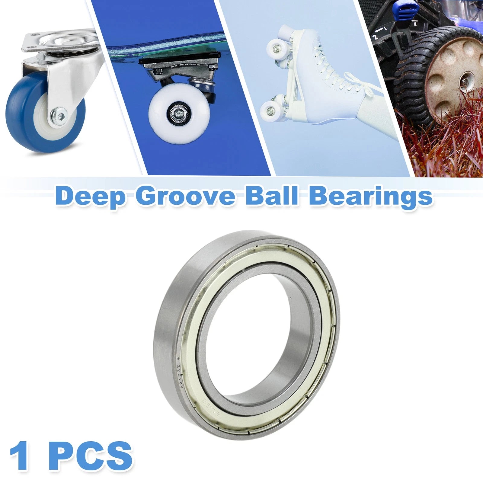 Deep Groove Ball Bearing 6012ZZ for Scooter Skateboard Wheel (60x95x18mm)