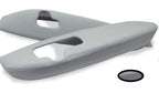 Leather Synthetic Door Panel Armrest Cover for Acura RL (2005–2012) Gray