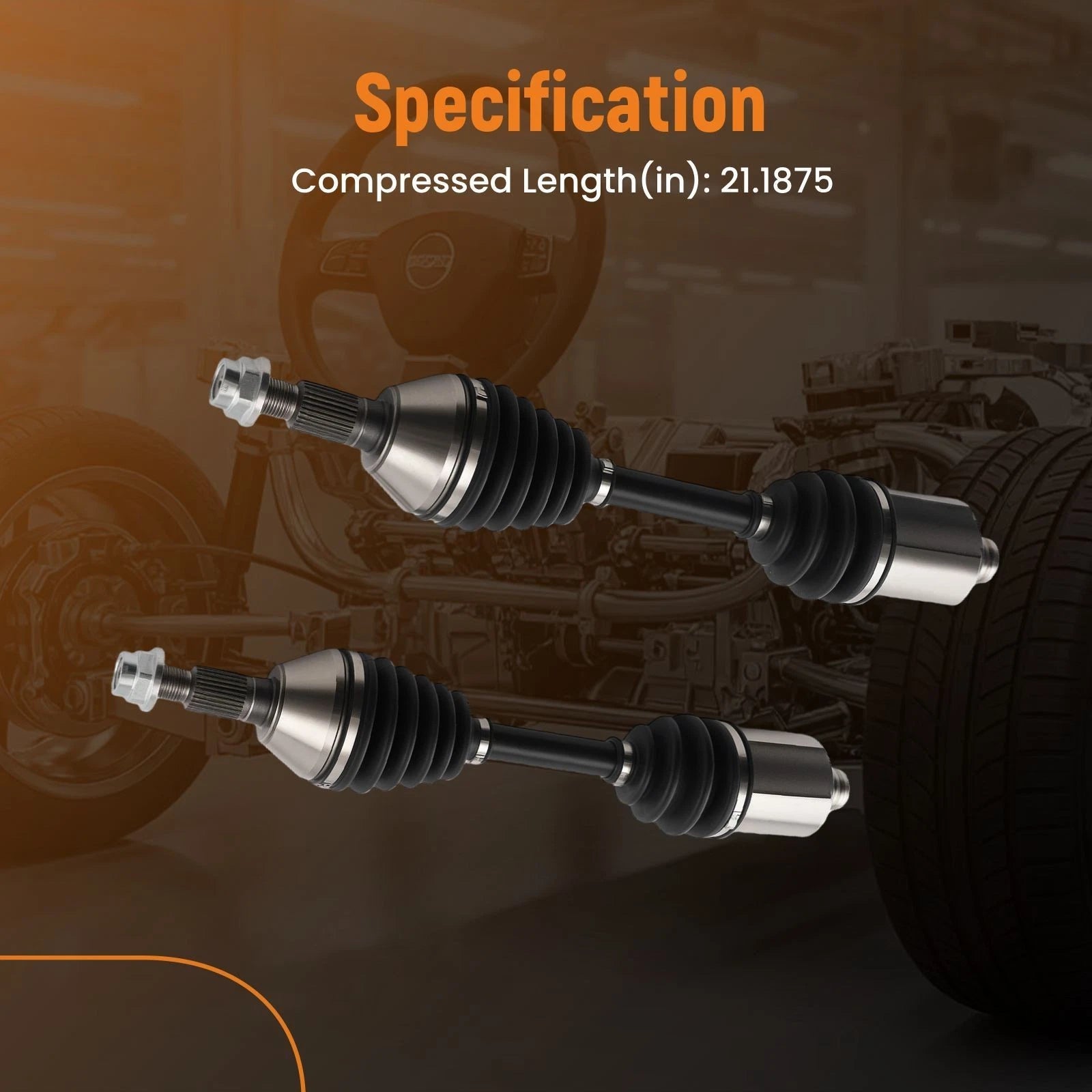 Pair CV Axle Assembly for Chevy Malibu Pontiac G6 (2004–2010)