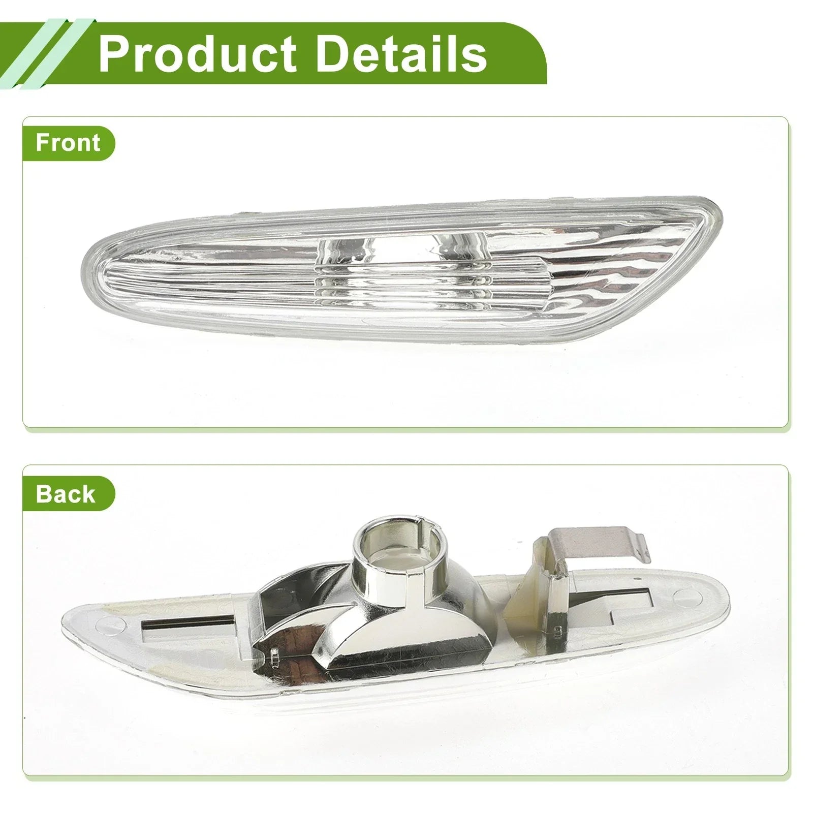 1 Pc Left Side Marker Light Cover for BMW 325i White (2002-2006)