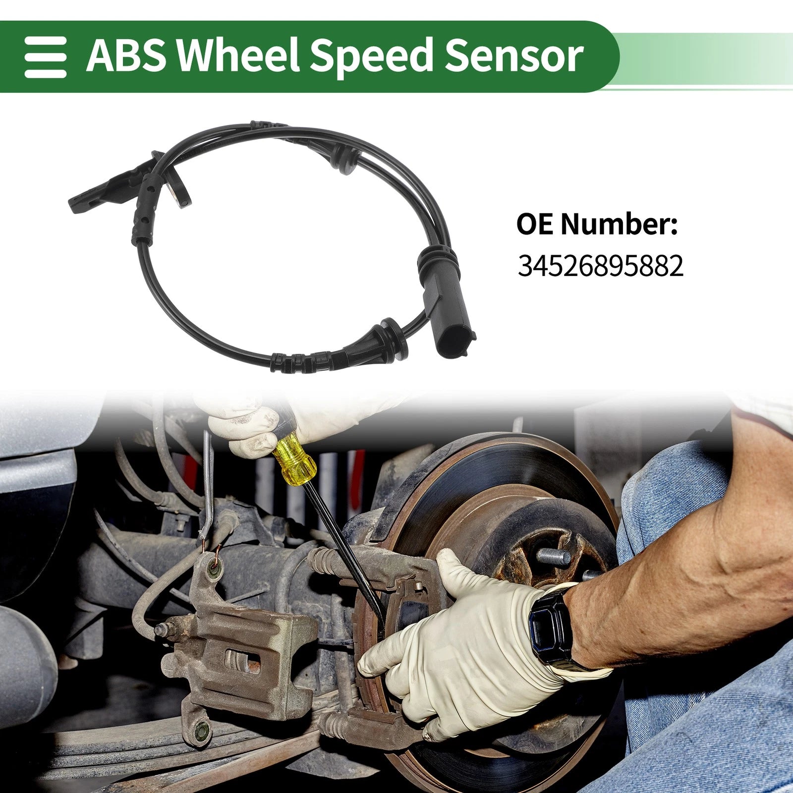 ABS Wheel Speed Sensor No. 34526895882 for BMW X1 (2019–2021) Left/Right Rear