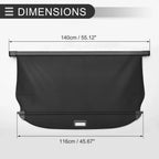 Retractable Cargo Cover for Hyundai Santa Fe Sport 2015-2018 5 Seater Gloss Black