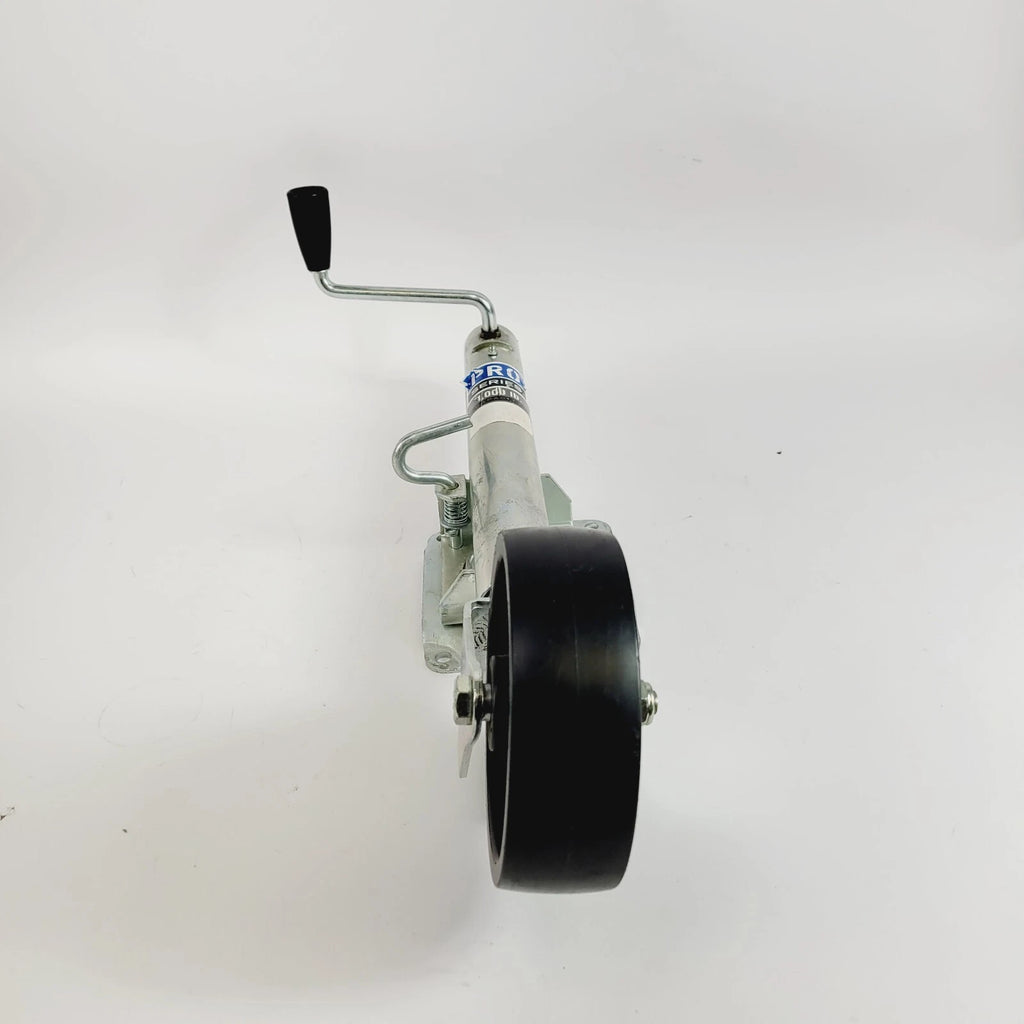 Swivel Jack for PRO Series (1000 lb, Zinc Plated) with 6" Black Poly Wheel #EJ10000101
