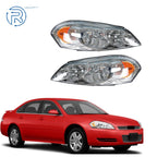 Set of 2 Halogen Headlights for Chevy Impala (2006–2016)