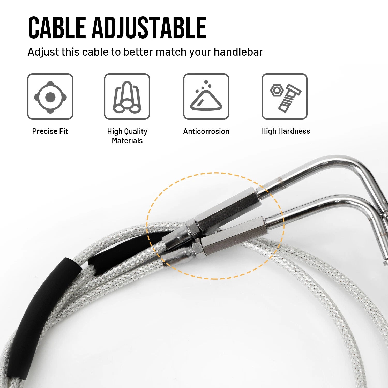 Throttle and Idle Cable Set for Harley Softail Springer (42")