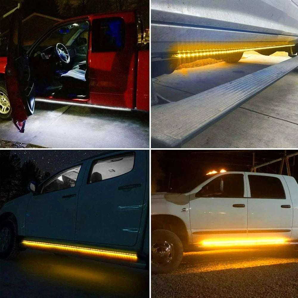 LED Running Board Step Side Light Kit for Chevy, Dodge, GMC, Ford Trucks (Crew Cabs)