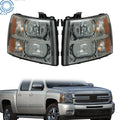 Set of 2 Headlights for Chevy Silverado (2007–2013) Black Housing Smoke