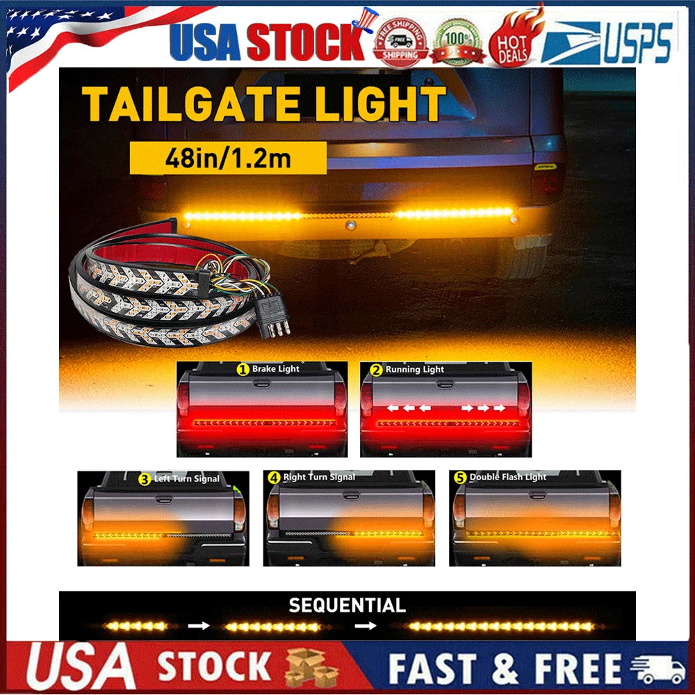 48" LED Tailgate Light Bar for Truck (Universal Fit)