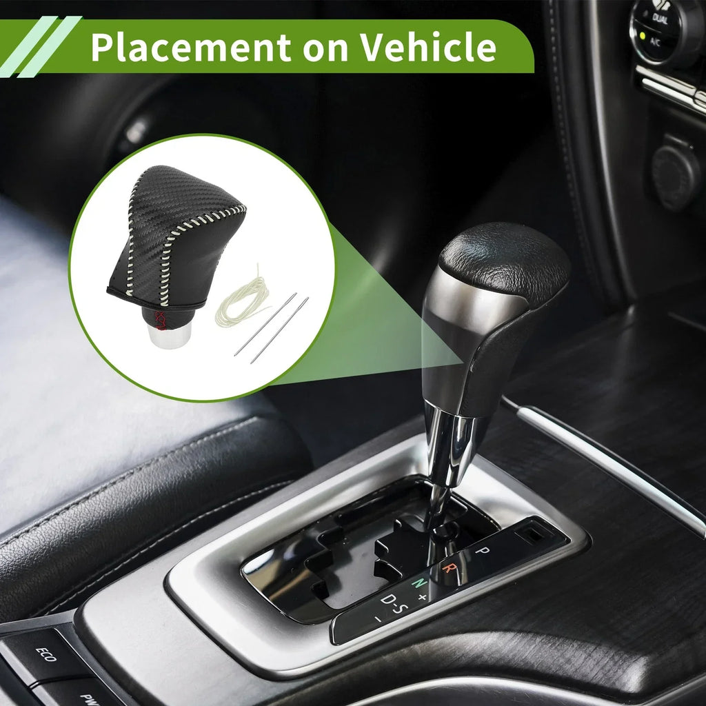 Gear Shift Knob Cover for Lexus ES300h 2018-2023 Black Carbon Fiber