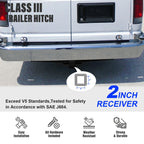 2 Inch Receiver Trailer Towing Hitch for Ford E-150 E-250 E-350 (2003-2014)