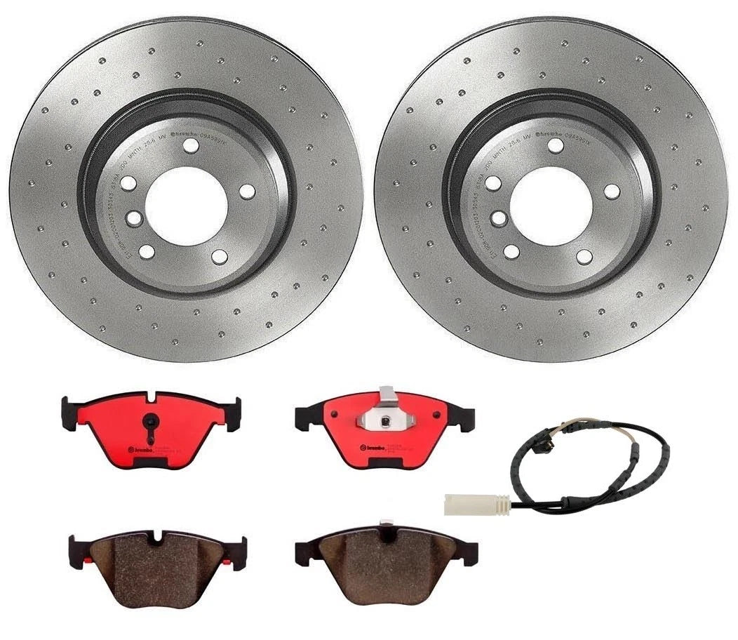 Brembo Front Brake Kit for BMW E90 E92 (2007–2013) - Ceramic Pads, X-Drilled Rotors