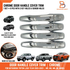 Chrome Door Handle Cover Trim for Mitsubishi Triton Ute (2005-2023)