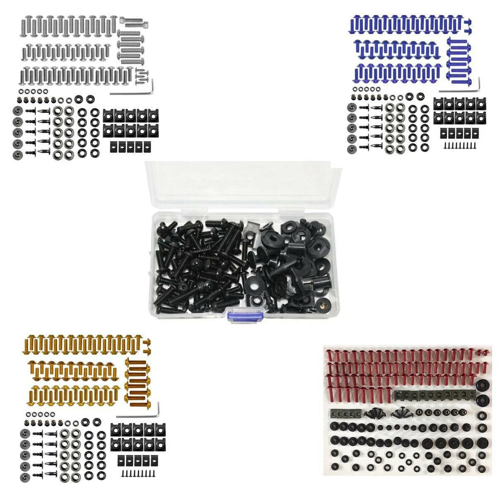 Set of 10 Universal Fairing Bolts Bodywork Screws Fastener Clips