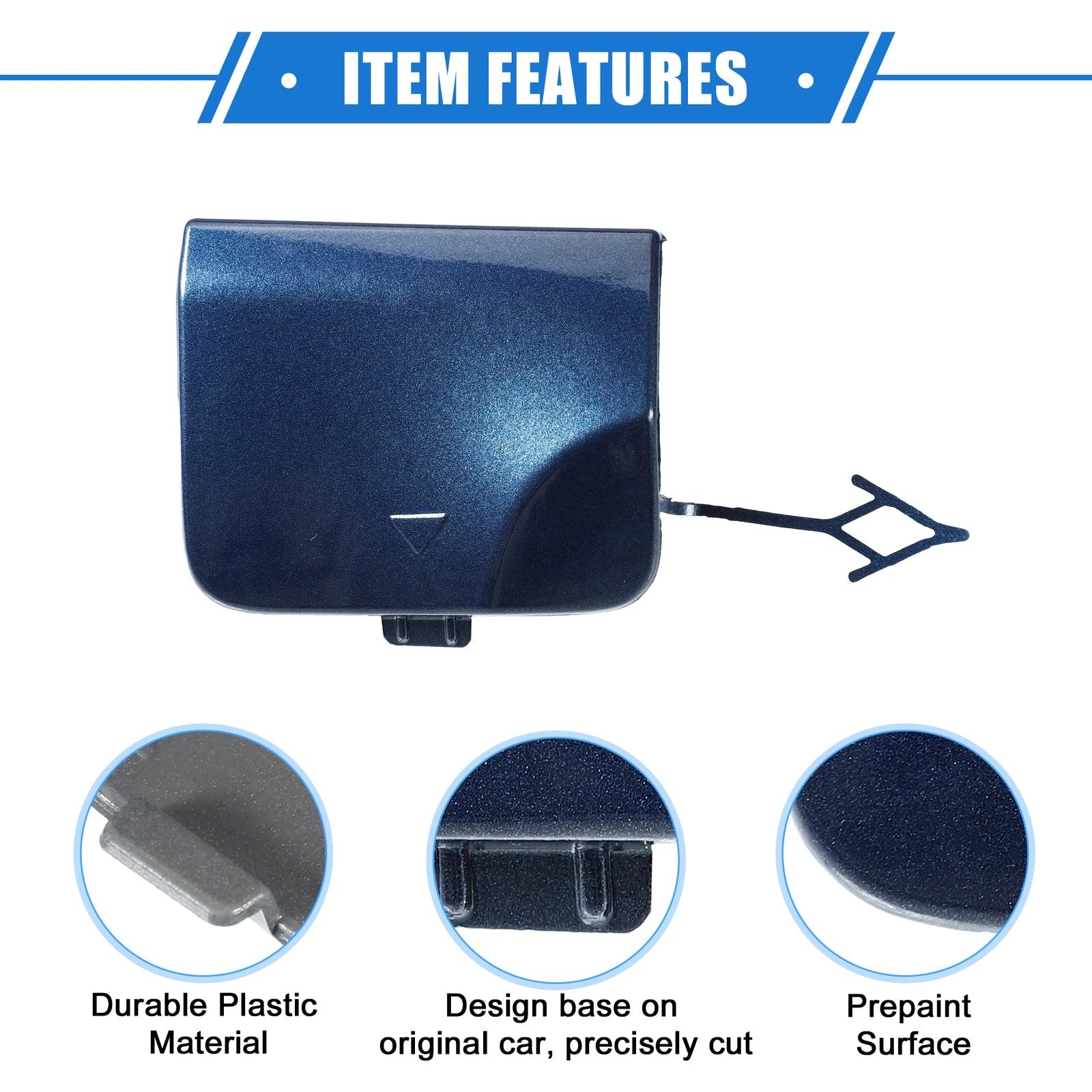Tow Hook Eye Hole Cover Cap for BMW X3 G08 (2018–2020) Blue Rear Right