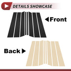 8 Pcs Door Pillar Window Trim for Ford Edge (2007–2014) Black