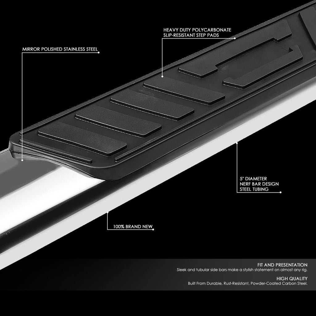 5" Stainless Step Bar Running Boards for Silverado Sierra (2019–2021)