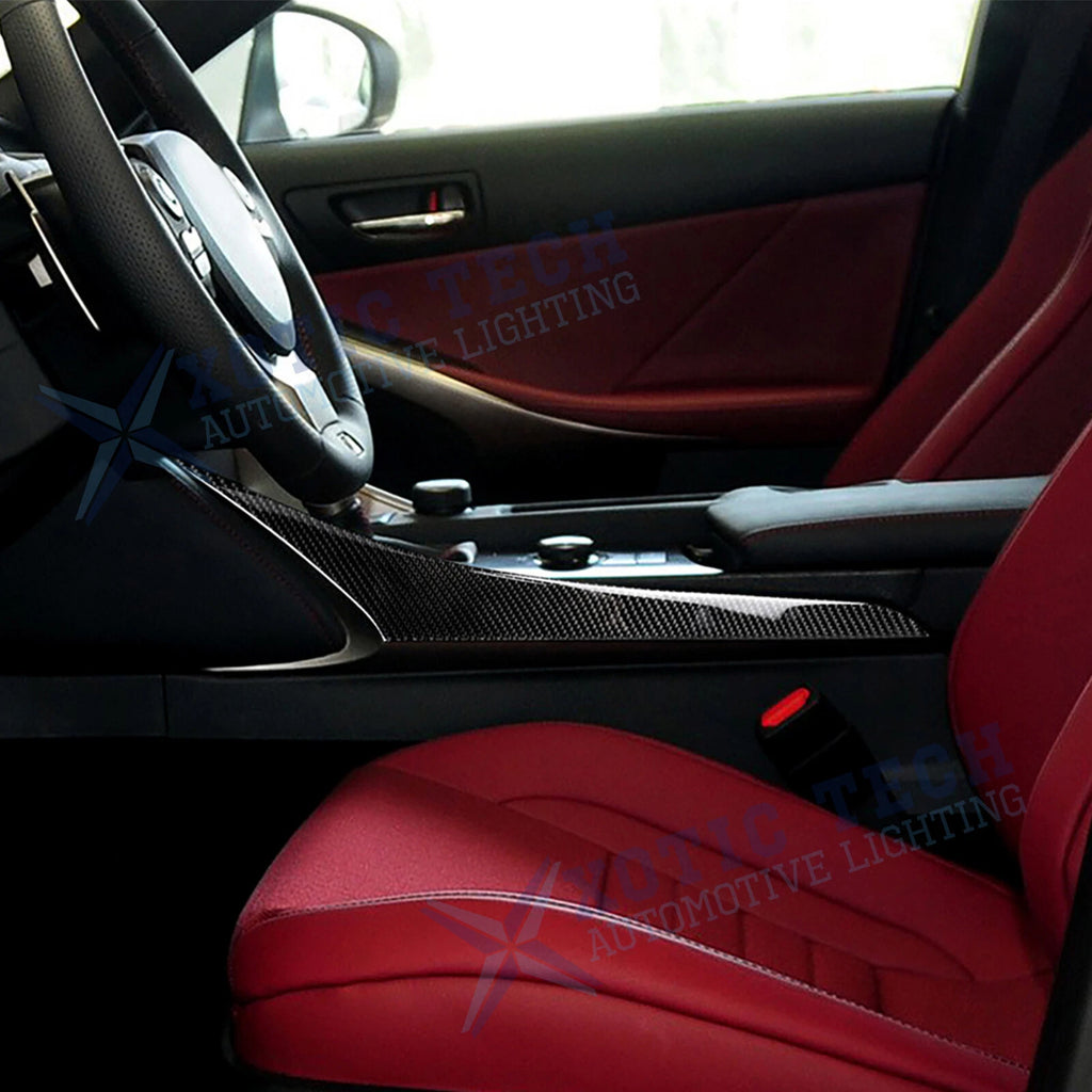 Genuine Carbon Fiber Gear Shift Box Side Trim for Lexus IS 300/350 (2014-2020)