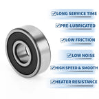 Deep Groove Ball Bearing 6201VV for Scooter Skateboard (12x32x10mm)