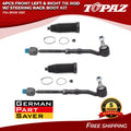 Set of 4 Inner & Outer Tie Rods with Steering Rack Boot Kit for BMW E60 (2008–2010)