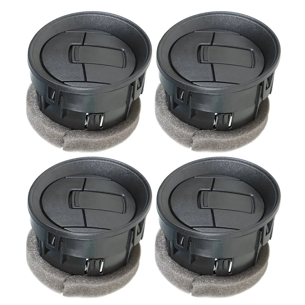 Set of 4 Black Dash AC Heater Air Vents for Ford F-150 (2009–2014)