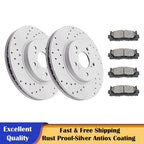Front Disc Brake Rotor & Ceramic Brake Pad for Honda CR-V (2007–2016)