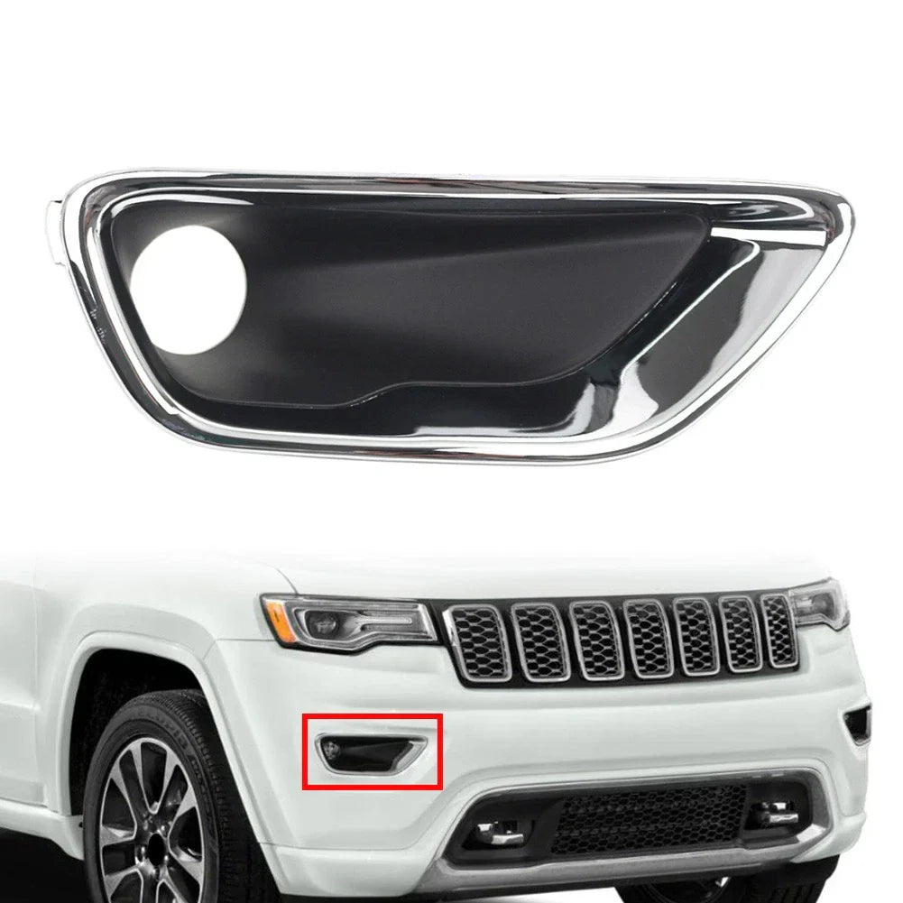 Right Fog Light Lamp Cover Bezel Chrome Trim for Jeep Grand Cherokee (2017-2021)