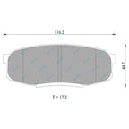 Rear Disc Brake Pad Set for Landcruiser 200 Series URJ200 VDJ200 (2007-2021)