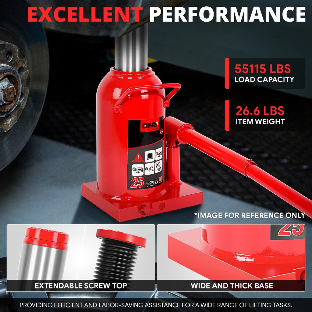 25 Ton Steel Hydraulic Bottle Jack for Car Repair