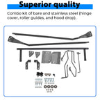 Hood Flip Tilt Combo Kit for Ford F100 (1953–1956) - Stainless Steel Rubber