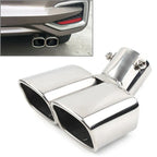 Dual Exhaust Pipe Tail Muffler Tip for Car - Chrome Throat Tailpipe