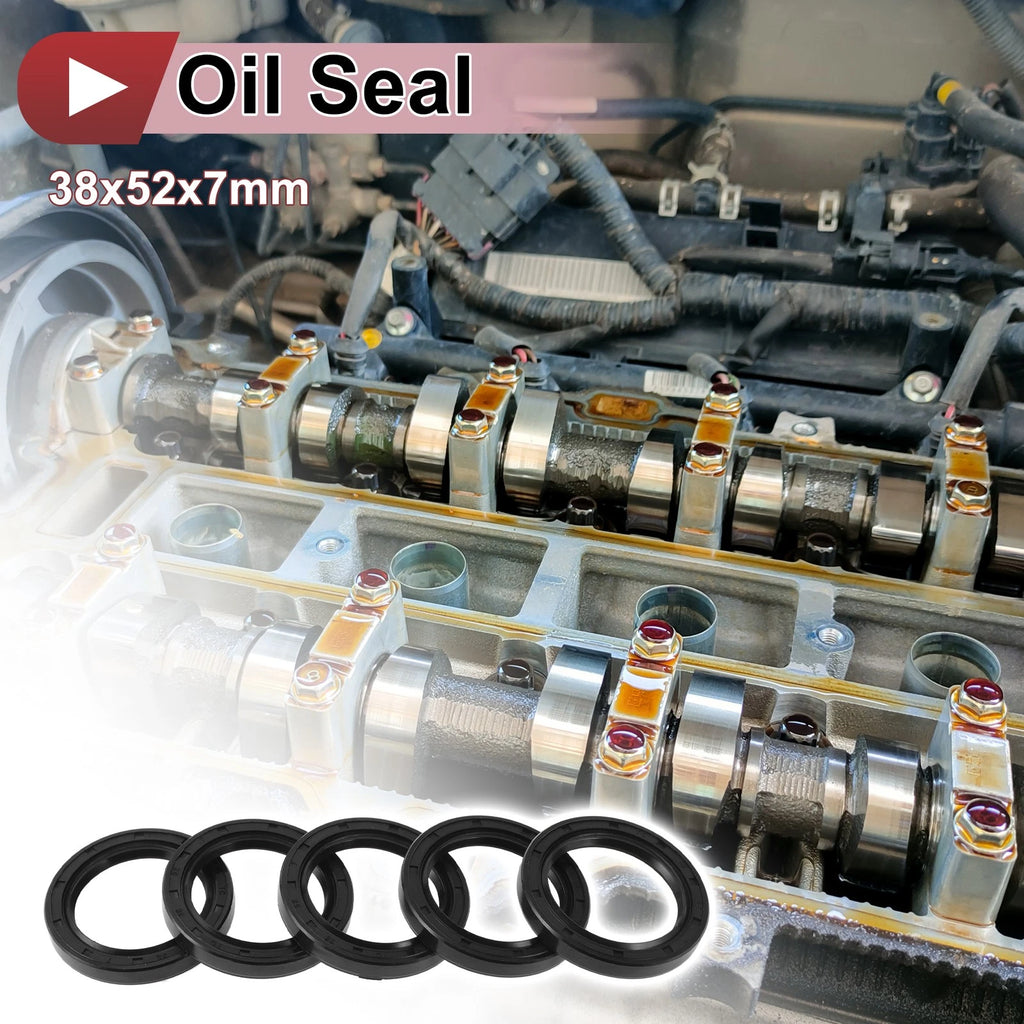 Set of 5 Rotary Shaft Oil Seals for Various Models (38x52x7mm)