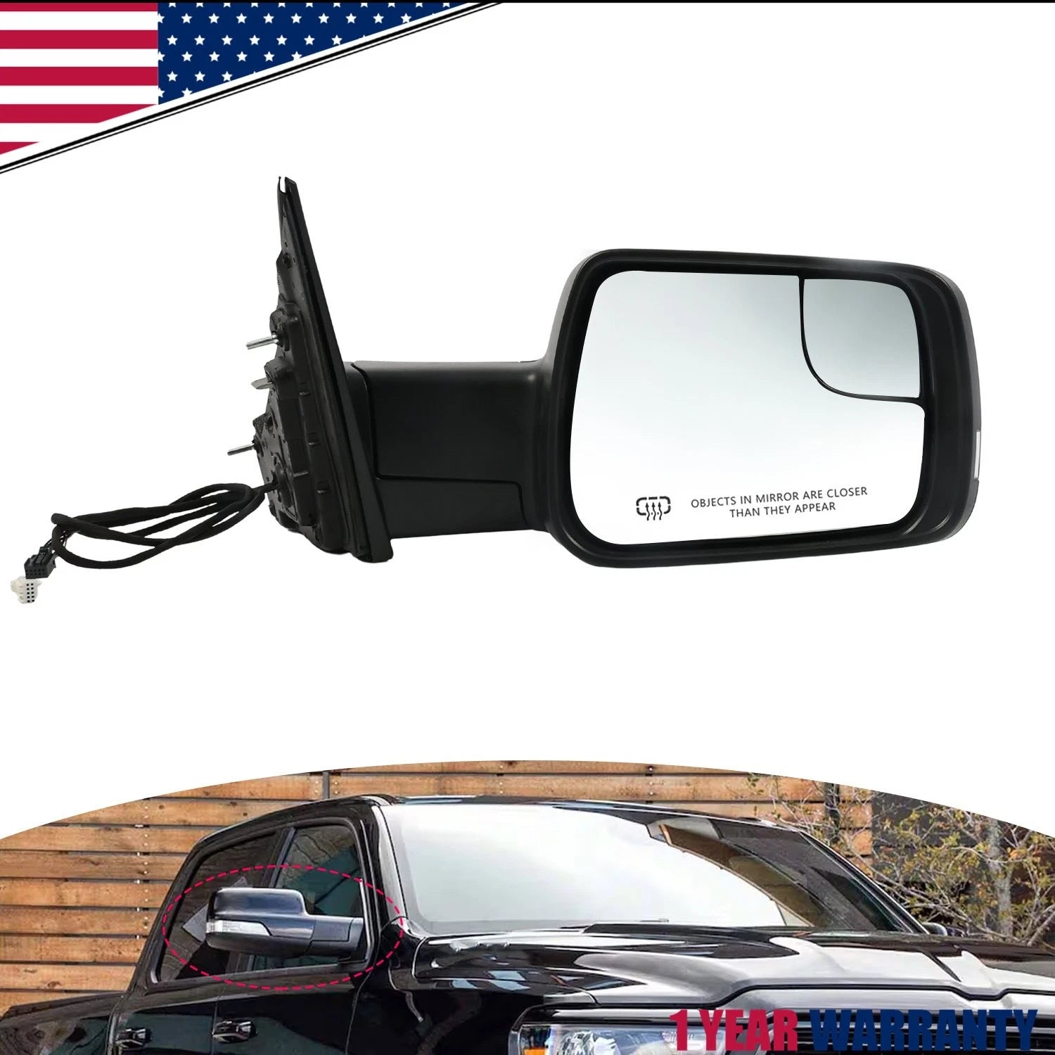Right Heated Turn Signal Mirror for Ram 1500 (2019–2022)