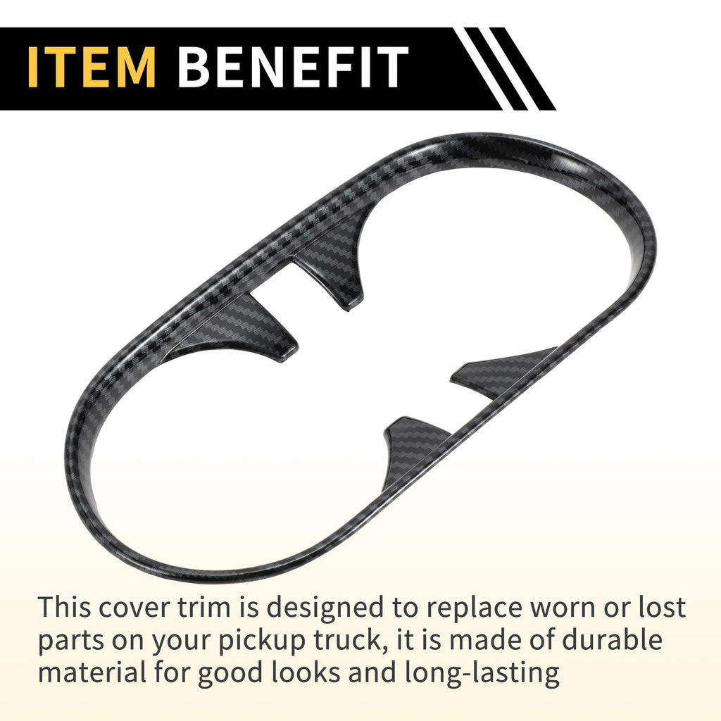 Front Central Cup Holder Cover for Chevy Colorado (2023–2024) Carbon Fiber