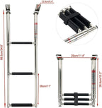 3 Step Telescoping Stainless Steel Boat Ladder for Dock Use