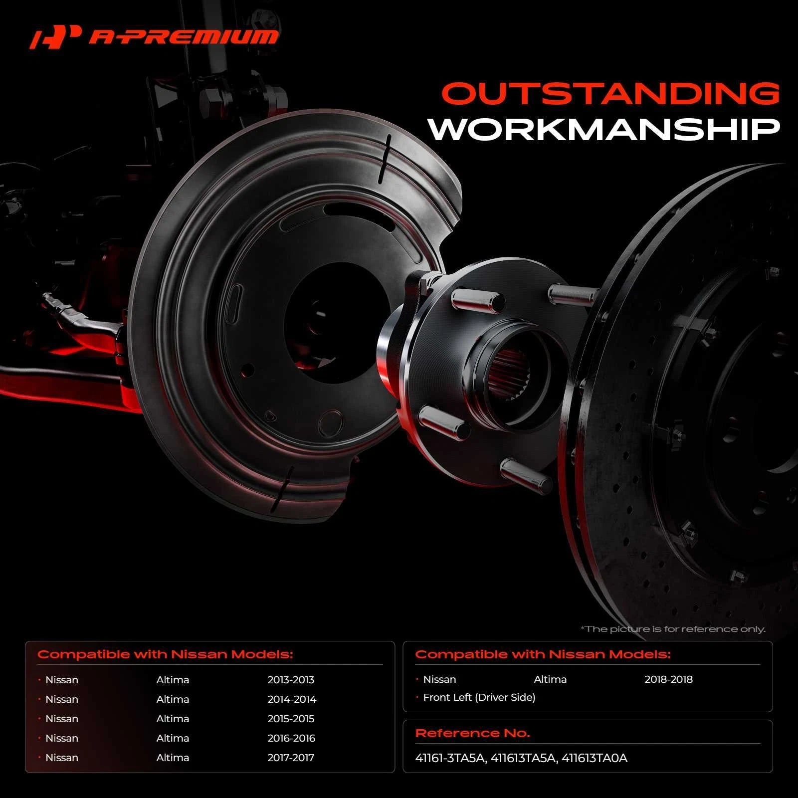 Front Left Brake Dust Shield for Nissan Altima (2013-2018)
