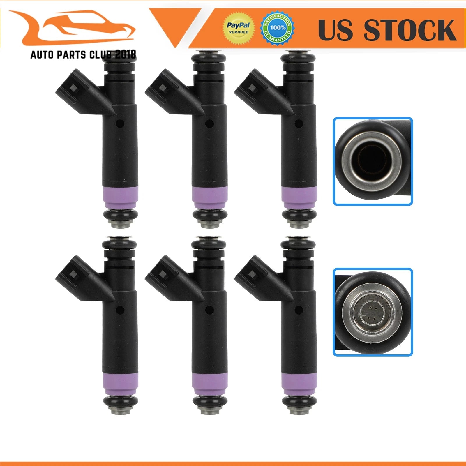 Set of 6 Fuel Injectors for Mazda Tribute (2005–2008) V6 3.0L AJC813250