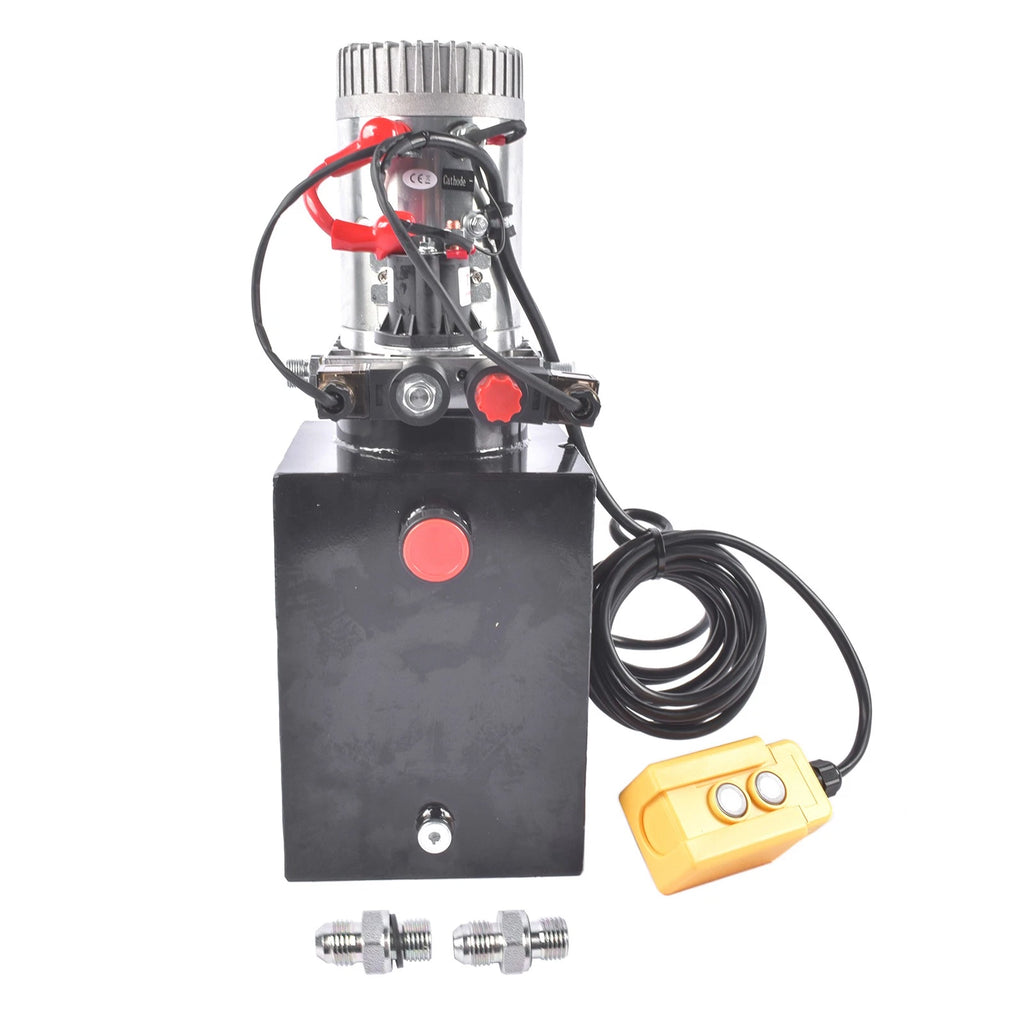 Hydraulic Pump for Dump Trailer 8 Quart Double Acting 3200 PSI 12V DC