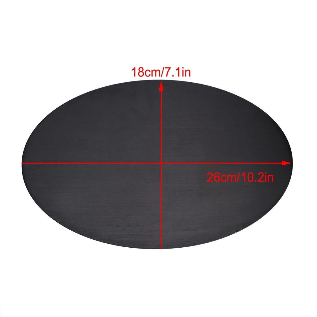 Oval Blank Aluminum Alloy License Plate for Motorcycle (Universal Fit)