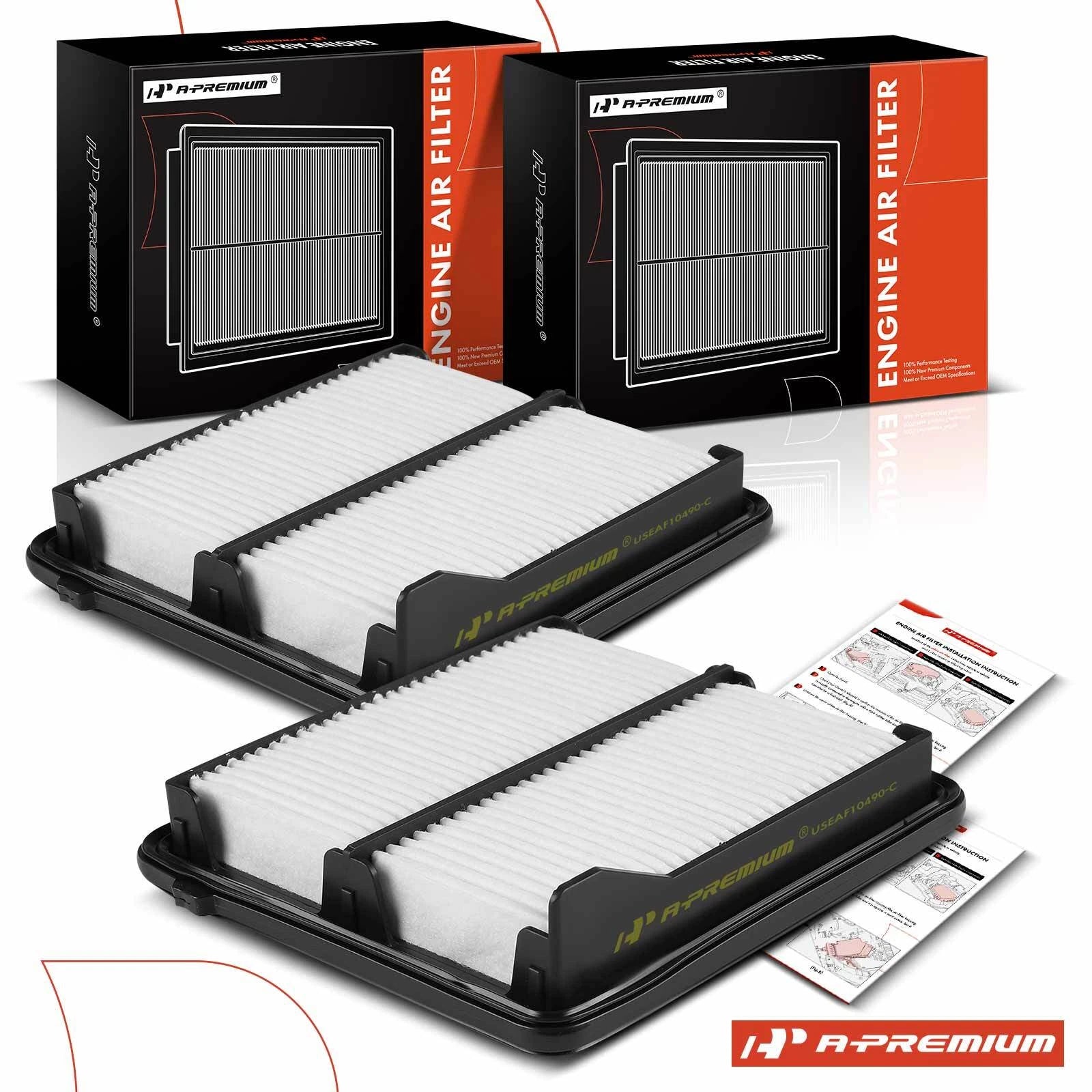 2X Engine Air Filter for Honda Civic (2006–2011) L4 Hybrid Rigid Panel