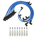 NGK Wire Set & 8 V-Power Spark Plugs for Bel Air C10 C15 C20 C25 C35 K10 V8 (1953–1987)