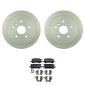 Set of 2 Bosch QuietCast Rear Rotors & Akebono ProACT Pads for Highlander RX400h (2006–2007)