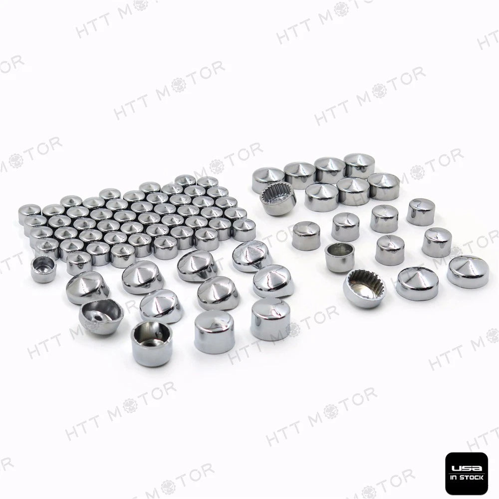 79pcs Chrome Caps Dress Kit for Harley Big Twins (1999–2016)