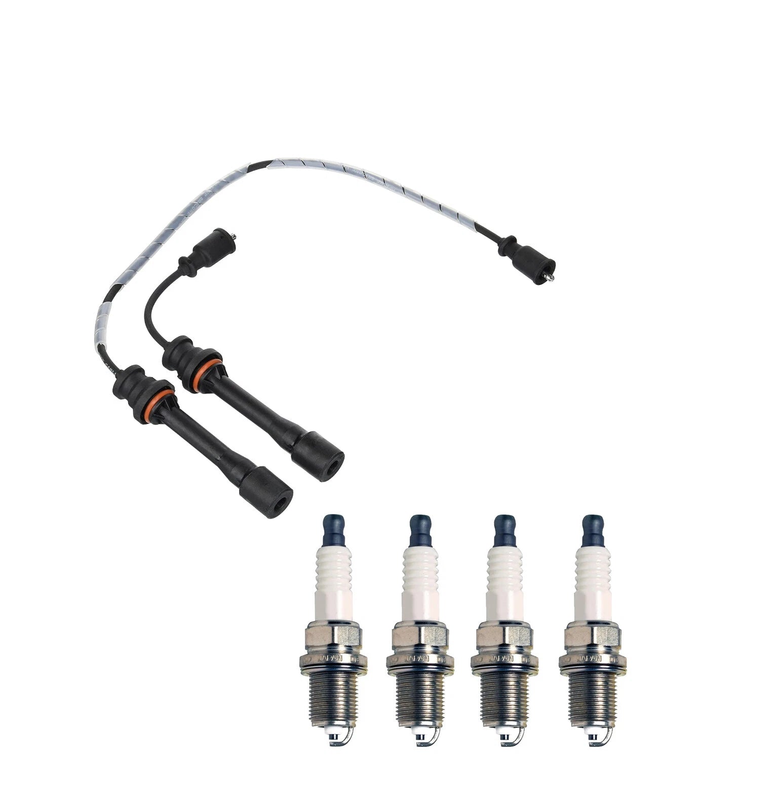Denso Wire Set & 4 U-Groove Spark Plugs for Mazda Miata (1990–2005)