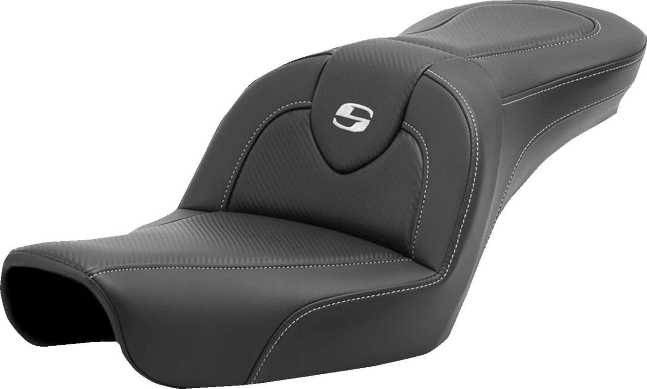 SADDLEMEN Roadsofa Seat for Harley FXD (1996–2003) Carbon Fiber Without Backrest