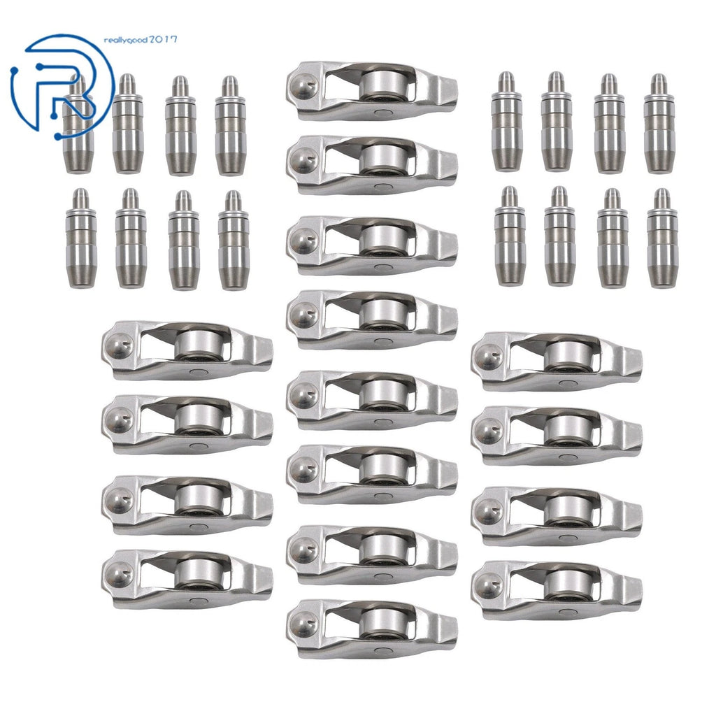 Set of 16 Rocker Arms & 16 Valve Lifters for Dodge Ram 1500 Jeep Grand Cherokee (4.7L)