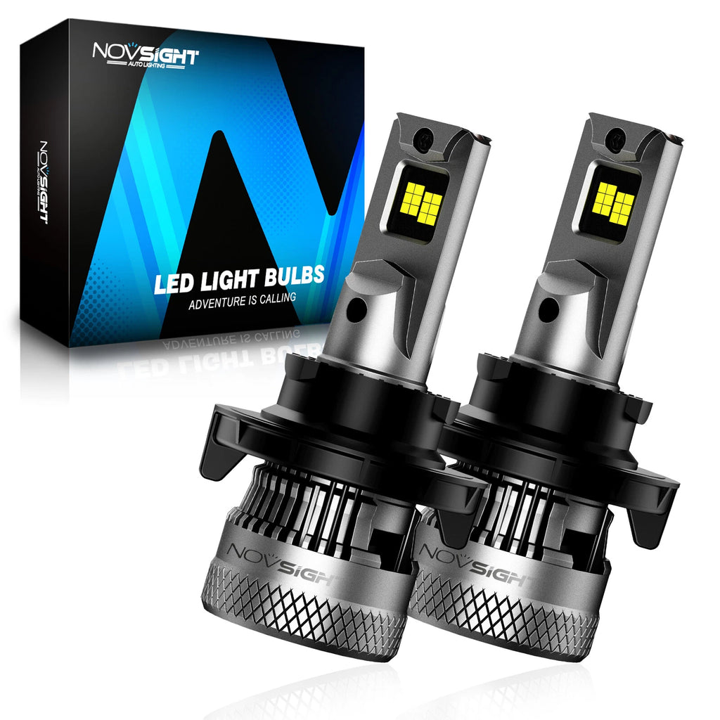 H13 LED Headlight Bulb Kit 9008 for NOVSIGHT (High Low Beam, 40000LM, 6500K)